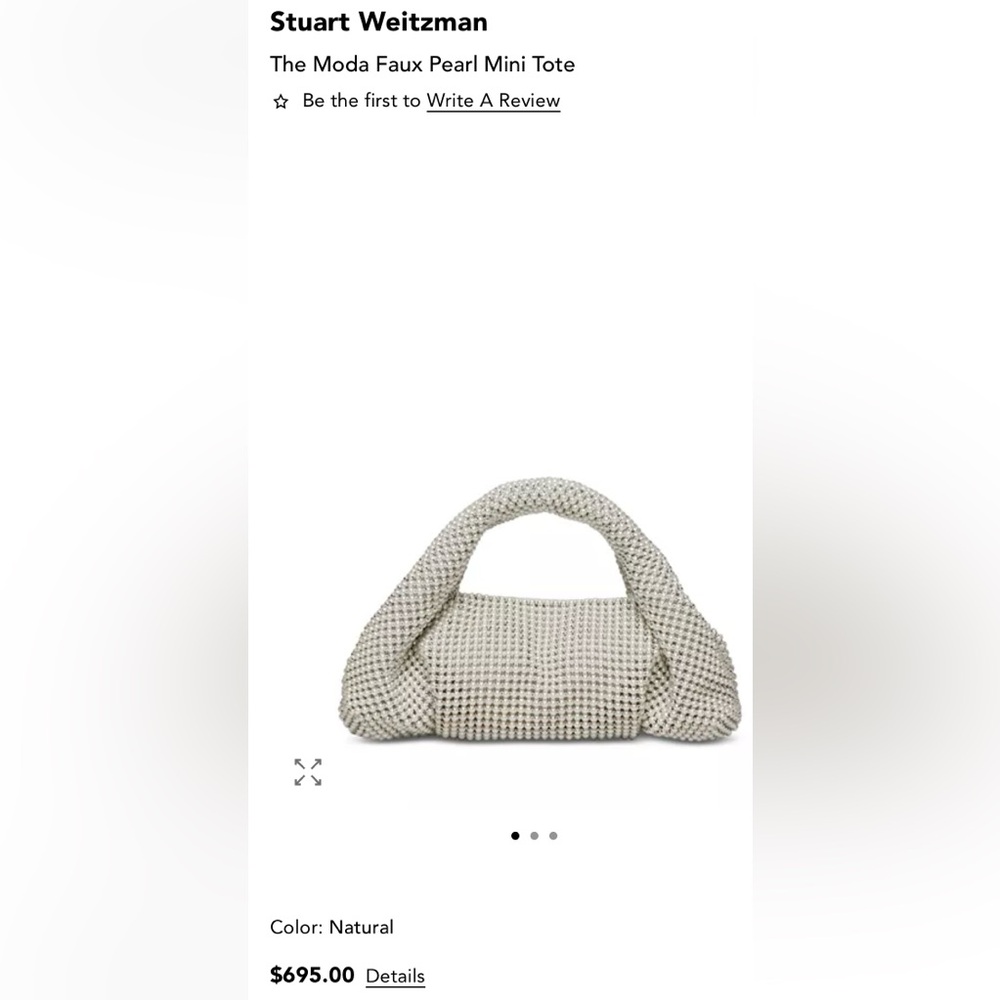 Stuart Weitzman Faux Pearl Mini Tote
NEW IN BOX WITH DUST BAG
